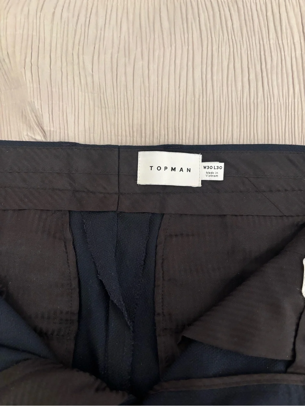 Topman Men’s Navy Dress Pants Trousers W30 L30 Slim Fit